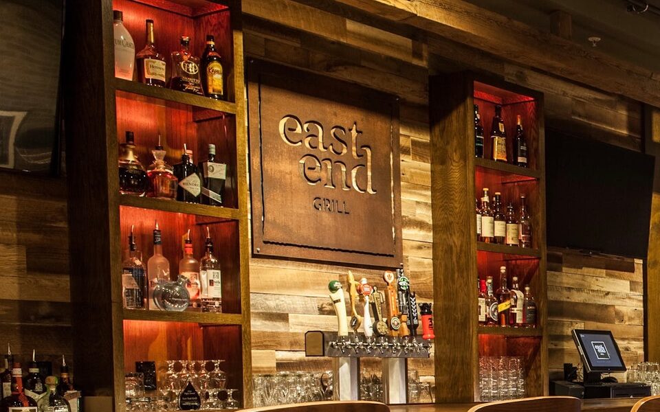 The bar and dining room at East End Grill in downtown Lafayette