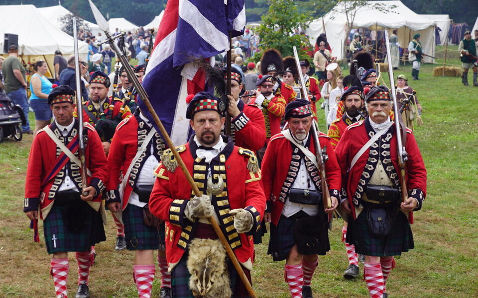 Historical reenactors at the Feast of the Hunters' Moon